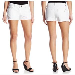 DL 1961 White Distressed Cutoff Lola Shorts Feminine Contemporary Boho Casual